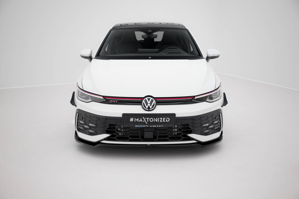 Maxton Parts - Frontlippe V.3 passend für VW Golf GTI / GTE / R-Line Mk8 FL schwarz Hochglanz