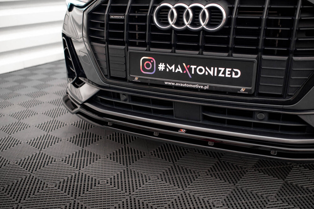 Maxton Parts - Frontlippe V.4 passend für Audi Q3 Sportback / SUV S-Line F3 schwarz Hochglanz
