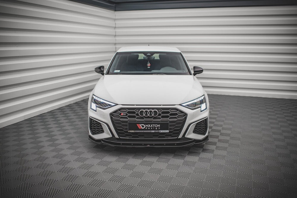 Maxton Parts - Frontlippe V.4 passend für Audi S3 / A3 S-Line 8Y schwarz Hochglanz