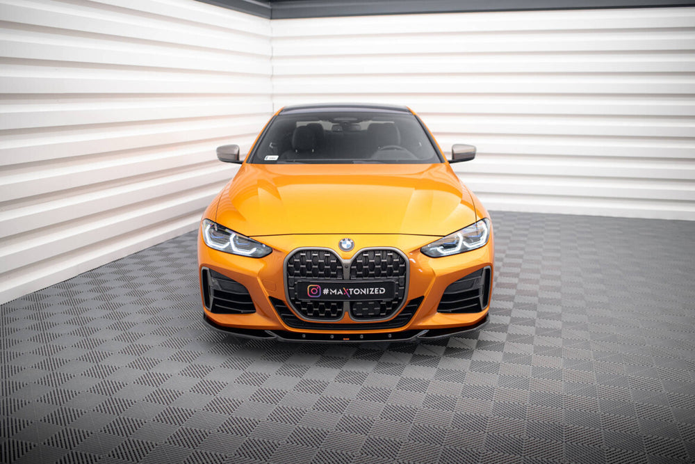 Maxton Parts - Frontlippe V.4 passend für BMW 4er M-Paket / M440i G22 / G23 / G22 FL / G23 FL schwarz Hochglanz