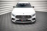 Maxton Parts - Frontlippe V.4 passend für Mercedes A35 AMG / AMG-Line W177 schwarz Hochglanz