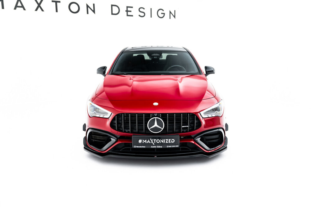 Maxton Parts - Frontlippe V.4 passend für Mercedes-AMG CLA 45 Aero C118 schwarz Hochglanz