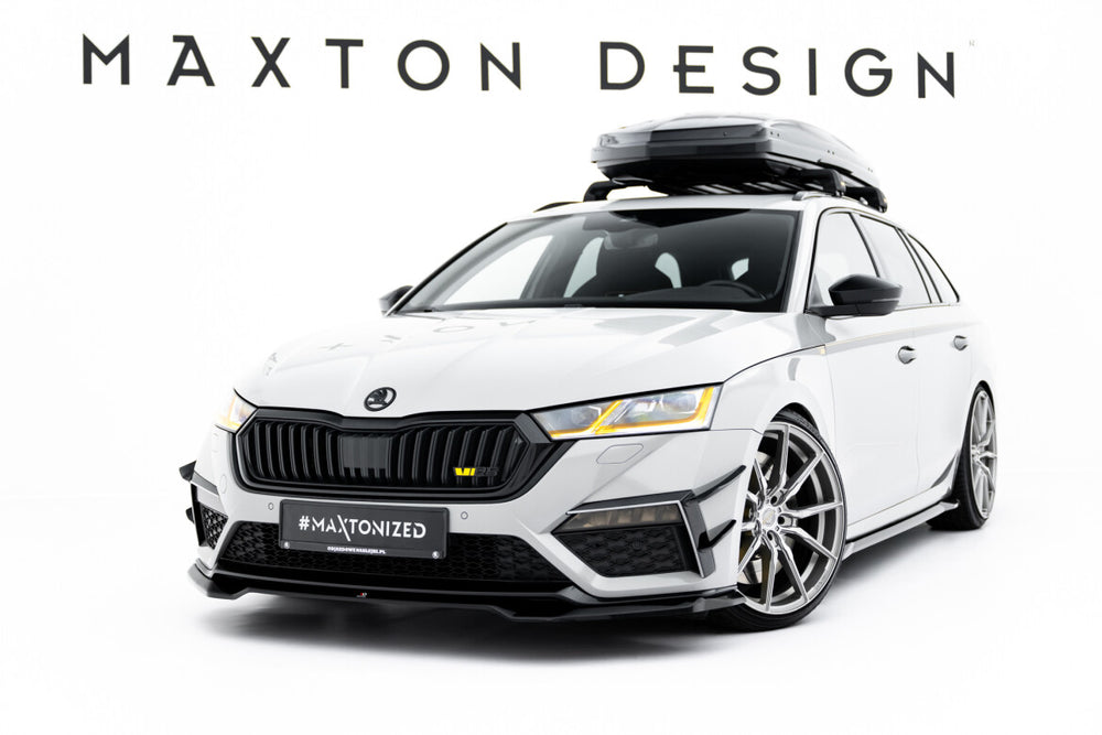Maxton Parts - Frontlippe V.4 passend für Skoda Octavia RS Mk4 schwarz Hochglanz