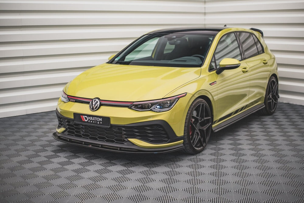 Maxton Parts - Frontlippe V.4 passend für VW Golf GTI Clubsport Mk8 schwarz Hochglanz