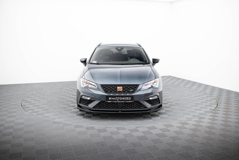 Maxton Parts - Frontlippe V.5 passend für Seat Leon CUPRA / FR Mk3 FL schwarz Hochglanz