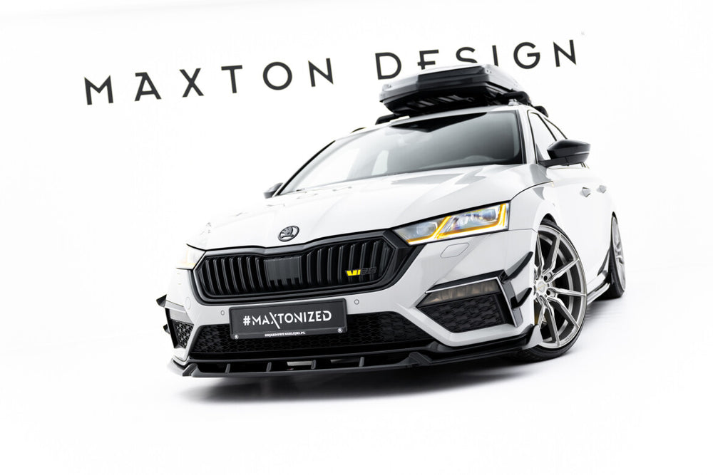 Maxton Parts - Frontlippe V.5 passend für Skoda Octavia RS Mk4 schwarz Hochglanz