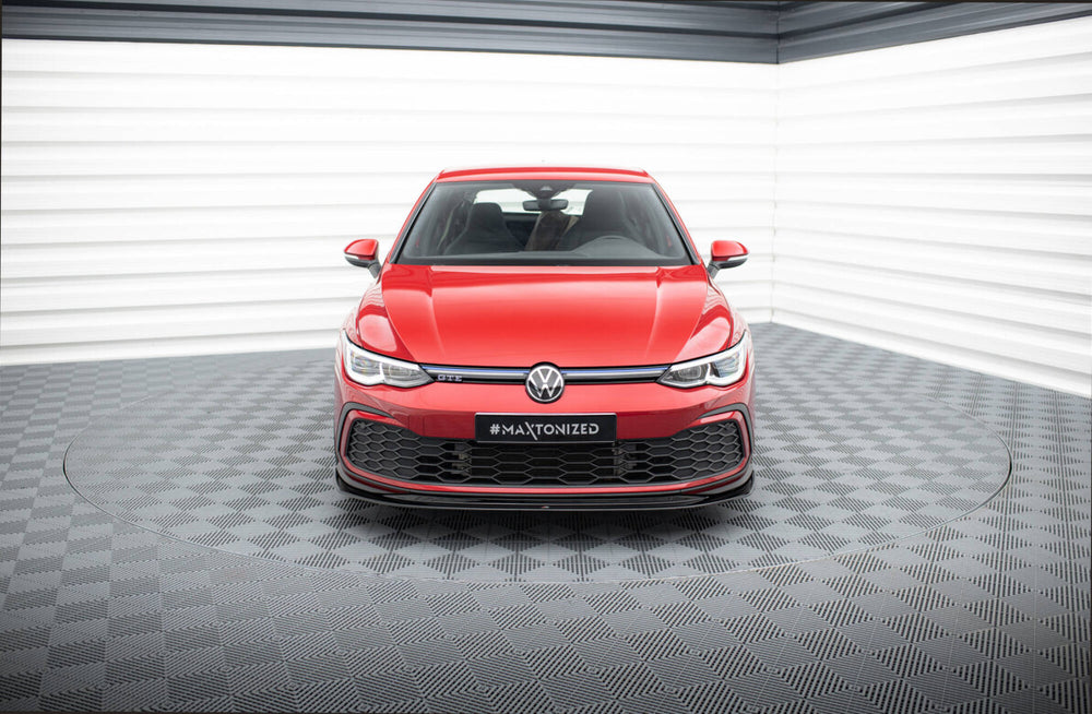Maxton Parts - Frontlippe V.5 passend für VW Golf GTI / GTE / GTD / R-Line Mk8 schwarz Hochglanz
