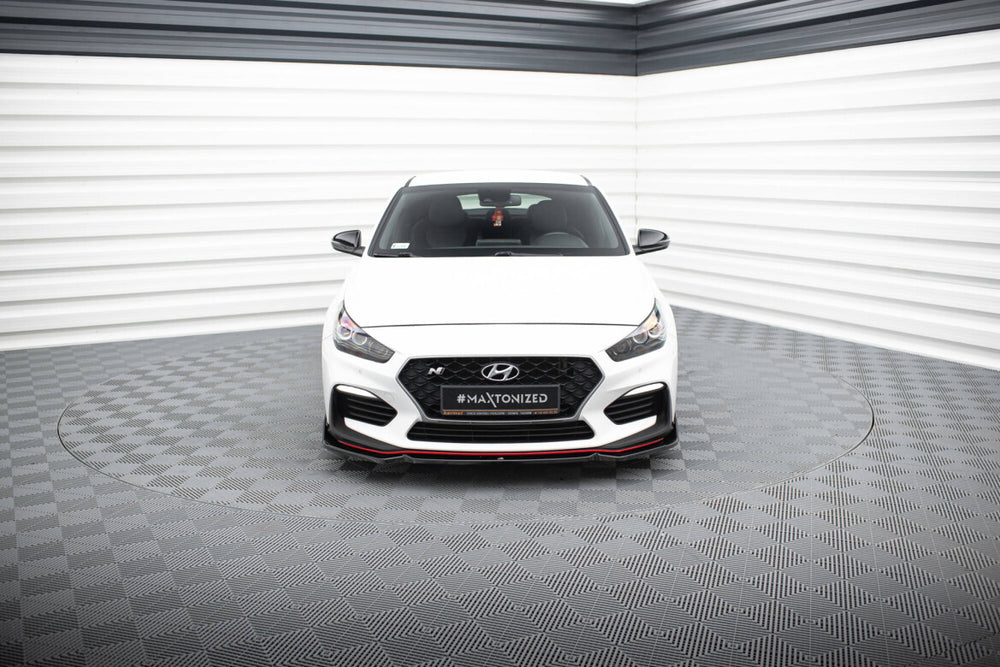 Maxton Parts - Frontlippe V.6 + Flaps passend für Hyundai I30 N Mk3 Hatchback/Fastback