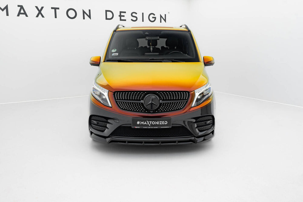 Maxton Parts - Frontlippe V.6 passend für Mercedes V-Klasse AMG-Line W447 FL schwarz Hochglanz