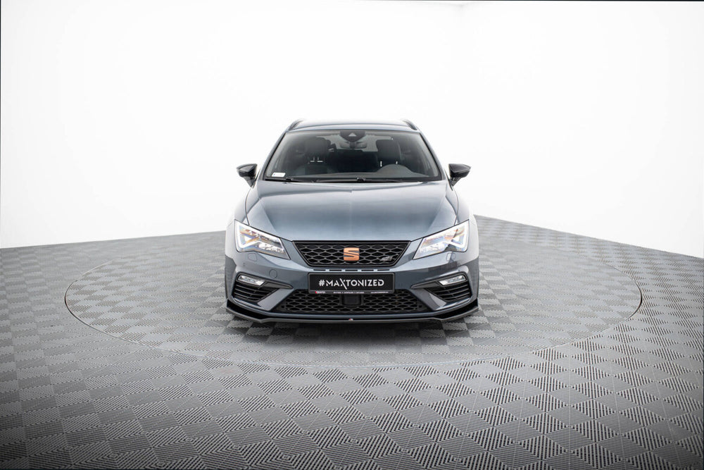 Maxton Parts - Frontlippe V.7 passend für Seat Leon CUPRA / FR Mk3 FL schwarz Hochglanz