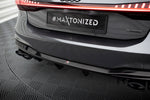 Maxton Parts - Heckansatz Diffusor + Endrohre chrom passend für Audi A7 S-Line C8 / S7 C8 / C8 FL / S7 FL schwarz Hochglanz