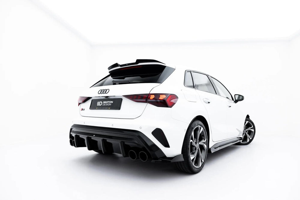 Maxton Parts - Heckansatz Diffusor + Endrohre passend für Audi A3 S-Line Sportback 8Y Facelift