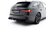 Maxton Parts - Heckansatz Diffusor + Endrohre passend für Audi A6 Limousine / Avant C8 / C8 Facelift