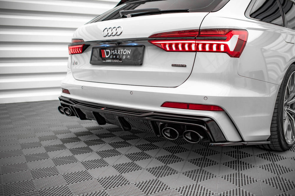 Maxton Parts - Heckansatz Diffusor + Endrohre passend für Audi A6 S-Line / S6 C8 / C8 FL