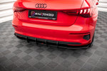 Maxton Parts - Heckansatz Diffusor + Flaps passend für Audi A3 Sportback 8Y schwarz Hochglanz