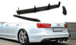 Maxton Parts - Heckansatz Diffusor Flaps passend für Audi A6 S-Line C7 (auspuffendrohr 1x2) schwarz matt