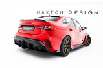 Maxton Parts - Heckansatz Diffusor + Flaps passend für Audi RS3 Limousine 8Y FL schwarz Hochglanz