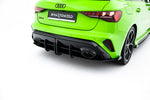 Maxton Parts - Heckansatz Diffusor + Flaps passend für Audi RS3 Sportback 8Y FL schwarz Hochglanz