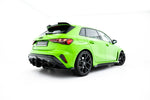 Maxton Parts - Heckansatz Diffusor + Flaps passend für Audi RS3 Sportback 8Y FL schwarz Hochglanz