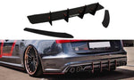 Maxton Parts - Heckansatz Diffusor Flaps passend für Audi S6 C7 FL schwarz matt