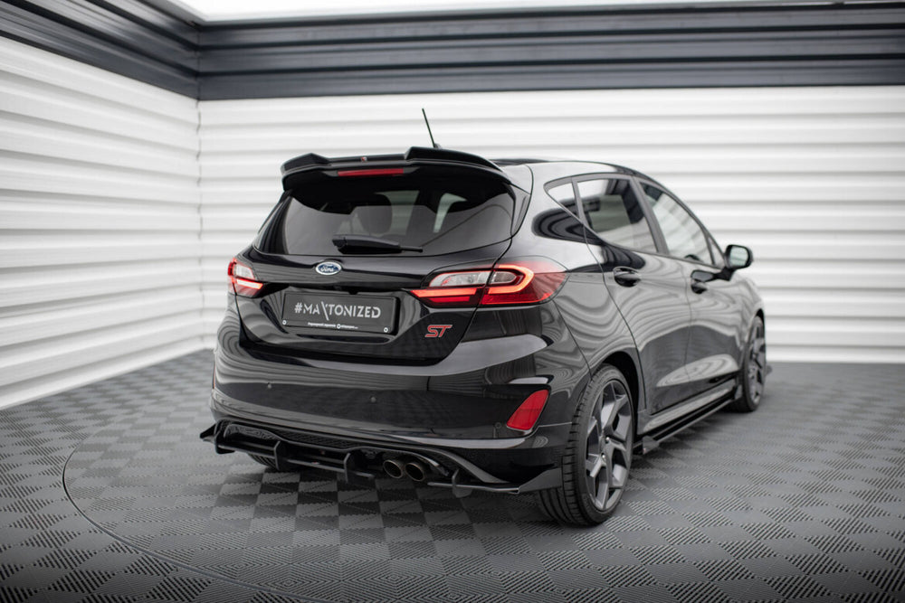 Maxton Parts - Heckansatz Diffusor + Flaps passend für Ford Fiesta Mk8 ST schwarz Hochglanz