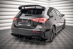 Maxton Parts - Heckansatz Diffusor + Flaps passend für Mercedes A35 AMG Hatchback Aero Pack W177 schwarz Hochglanz