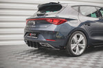 Maxton Parts - Heckansatz Diffusor + Flaps passend für Seat Leon FR Hatchback Mk4 schwarz Hochglanz