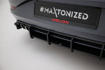 Maxton Parts - Heckansatz Diffusor + Flaps passend für VW Polo GTI Mk6 FL schwarz Hochglanz