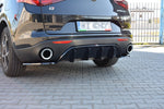 Maxton Parts - Heckansatz Diffusor passend für Alfa Romeo STELVIO schwarz Hochglanz