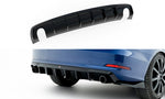 Maxton Parts - Heckansatz Diffusor passend für Audi A3 Limousine 8V (Einzelauspuff li. re.) schwarz Hochglanz