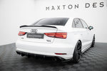 Maxton Parts - Heckansatz Diffusor passend für Audi A3 Limousine 8V FL (Einzelauspuff li. re.) schwarz Hochglanz