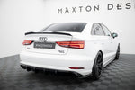 Maxton Parts - Heckansatz Diffusor passend für Audi A3 Limousine 8V FL (Einzelauspuff li.) schwarz Hochglanz
