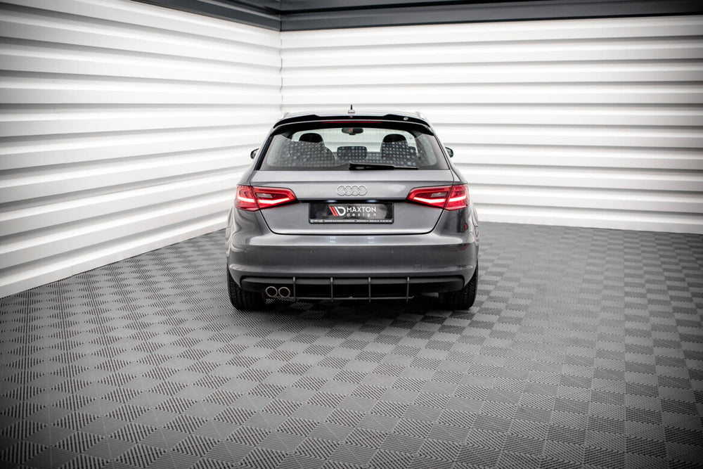 Maxton Parts - Heckansatz Diffusor passend für Audi A3 Sportback 8V schwarz matt