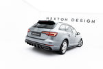 Maxton Parts - Heckansatz Diffusor passend für Audi A4 / A4 S-Line Limousine / Avant B9 schwarz Hochglanz