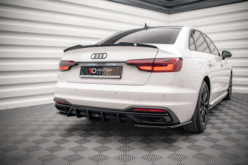 Maxton Parts - Heckansatz Diffusor passend für Audi A4 B9 FL schwarz Hochglanz