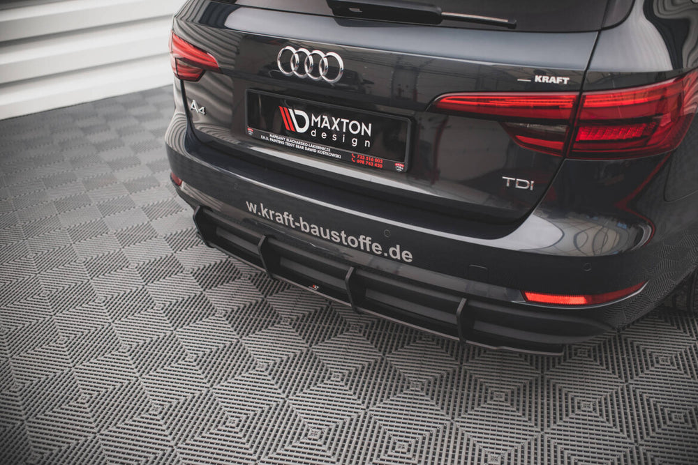 Maxton Parts - Heckansatz Diffusor passend für Audi A4 B9 schwarz matt