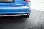 Maxton Parts - Heckansatz Diffusor passend für Audi A4 S-Line Limousine / Avant B8 (Einzelauspuff li. re.) schwarz Hochglanz