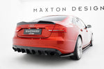 Maxton Parts - Heckansatz Diffusor passend für Audi A5 S-Line Sportback 8T (Einzelauspuff li. re.) schwarz Hochglanz