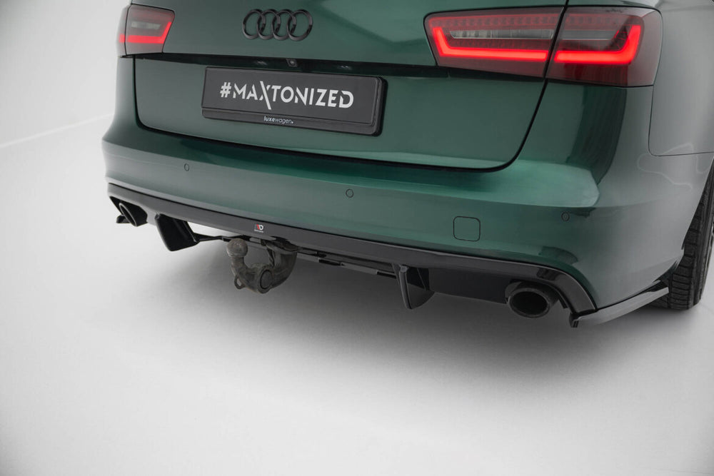 Maxton Parts - Heckansatz Diffusor passend für Audi A6 S-line Avant C7 schwarz Hochglanz