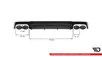 Maxton Parts - Heckansatz Diffusor passend für Audi A6 S-Line / S6 C8 / C8 FL schwarz Hochglanz