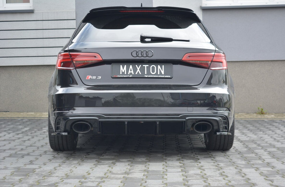 Maxton Parts - Heckansatz Diffusor passend für Audi RS3 8V FL Sportback schwarz Hochglanz