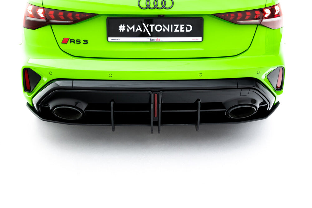 Maxton Parts - Heckansatz Diffusor passend für Audi RS3 Sportback 8Y FL schwarz matt