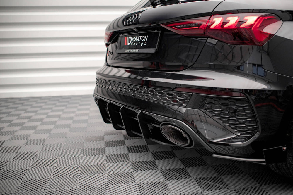 Maxton Parts - Heckansatz Diffusor passend für Audi RS3 Sportback 8Y schwarz matt