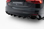 Maxton Parts - Heckansatz Diffusor passend für Audi RS5 Coupe / Sportback F5 schwarz Hochglanz