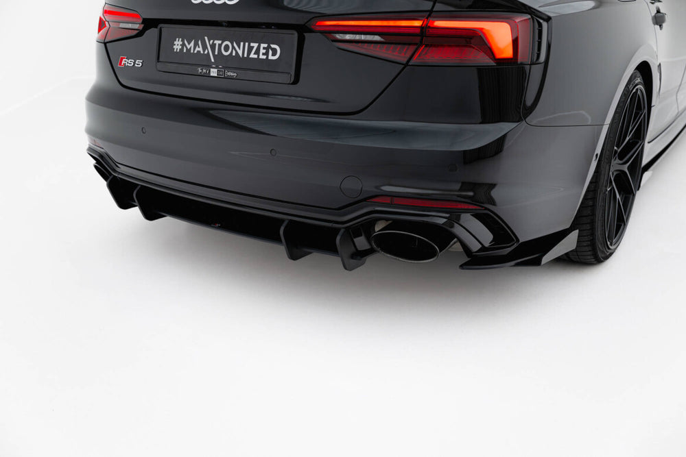 Maxton Parts - Heckansatz Diffusor passend für Audi RS5 Coupe / Sportback F5 schwarz matt