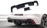 Maxton Parts - Heckansatz Diffusor passend für Audi RS7 C8 (mit AHK) schwarz Hochglanz