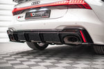 Maxton Parts - Heckansatz Diffusor passend für Audi RS7 C8 (mit AHK) schwarz Hochglanz