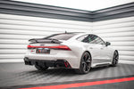 Maxton Parts - Heckansatz Diffusor passend für Audi RS7 C8 (mit AHK) schwarz Hochglanz