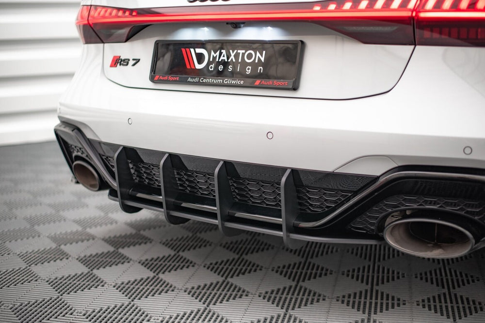 Maxton Parts - Heckansatz Diffusor passend für Audi RS7 C8 / RS6 C8 schwarz matt