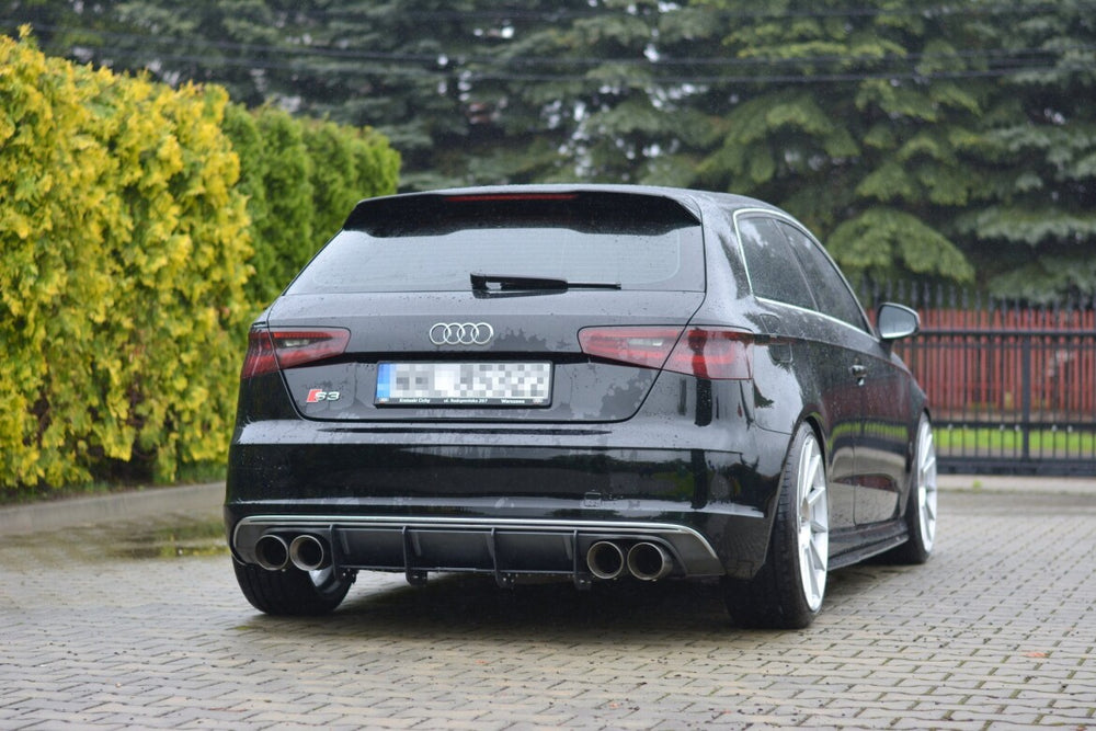 Maxton Parts - Heckansatz Diffusor passend für Audi S3 8V Hatchback / Sportback schwarz matt